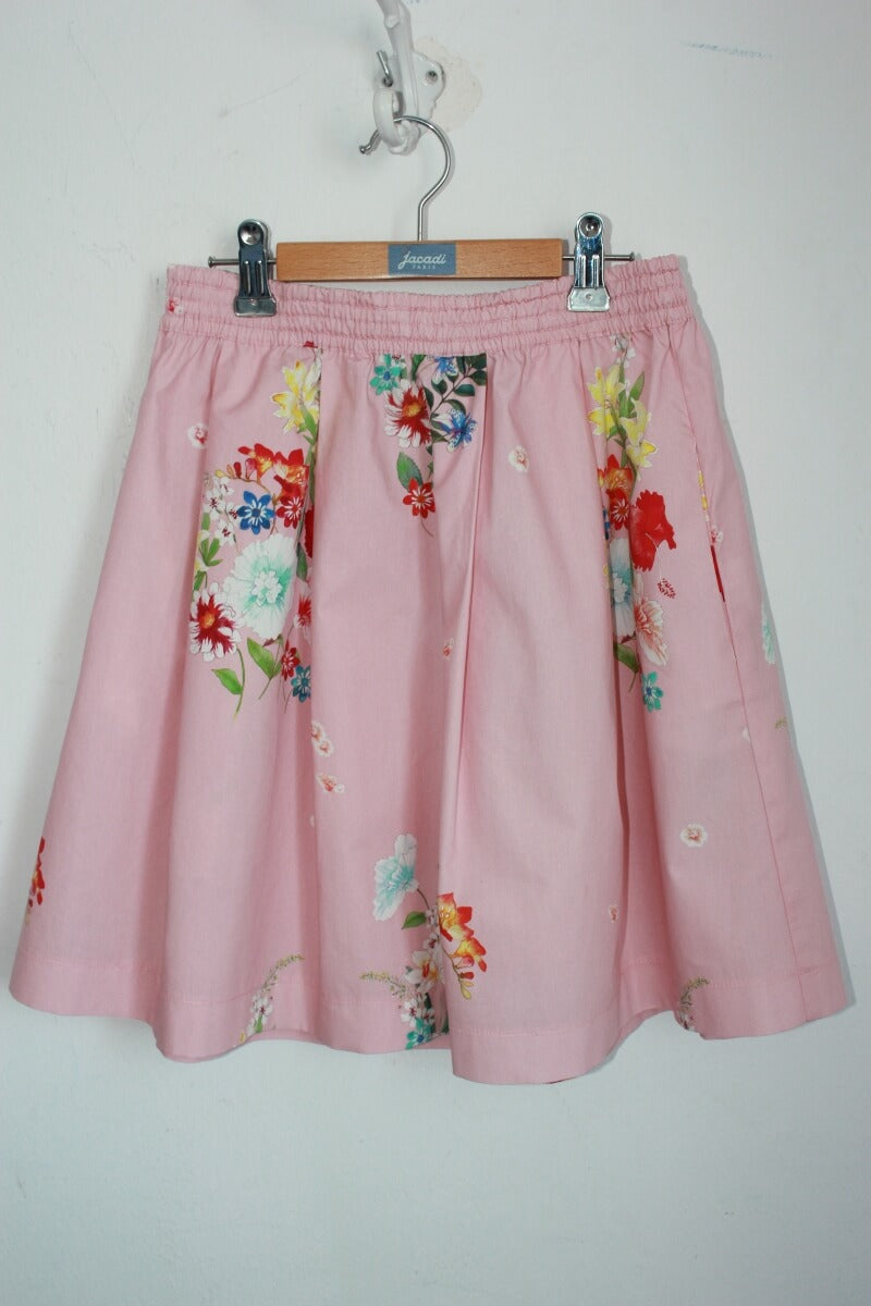 tweedehands-gebloemde-roze-zomerse-rok-maat-152-meisje-zara