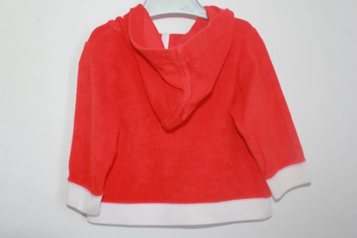 tweedehands-rood-wit-vest-capuchon-maat-68-petit-bateau