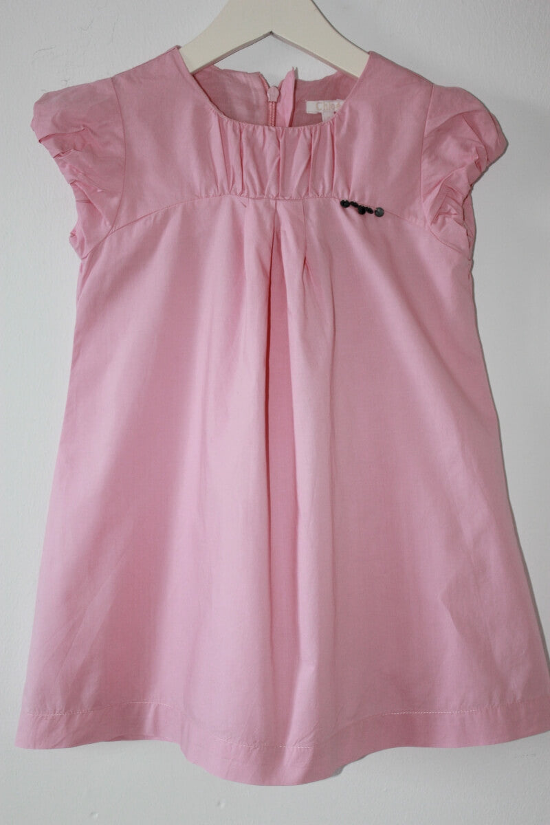 tweedehands-zomerse-roze-jurk-korte-mouwen-maat-86-baby-meisje-chloe