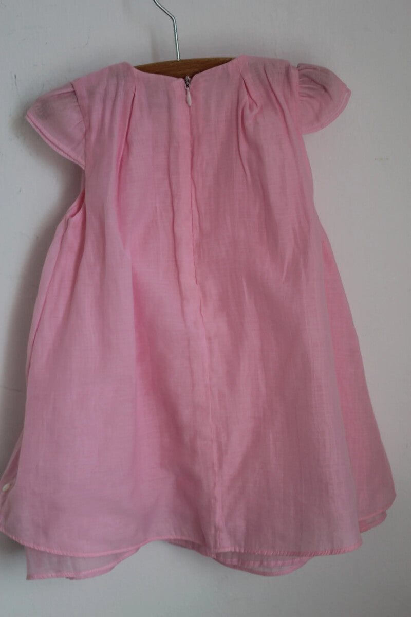 tweedehands-roze-feestelijke-zomerse-jurk-korte-mouwen-maat-80-baby-tartine-et-chocolat