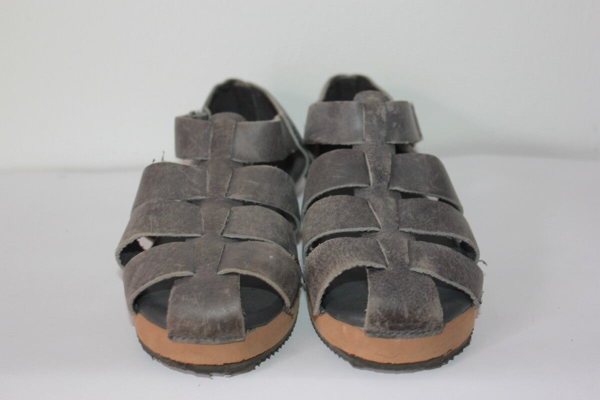 tweedehands-leren-grijze-sandalen-maat-27-jongen-zara