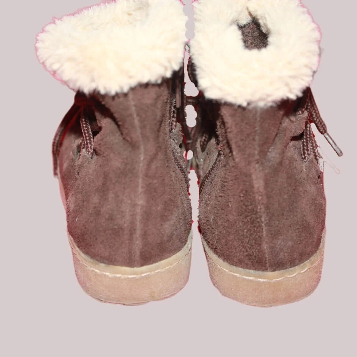 tweedehands-bruine-suede-schoenen-ecru-fake-fur-voering-maat-28-neck-neck