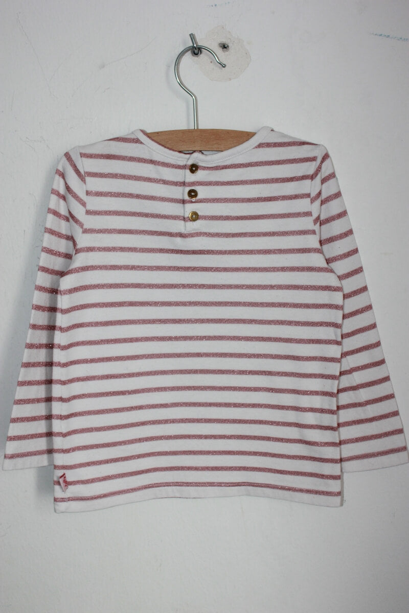 tweedehands-roze-wit-gestreept-shirtje-lange-mouwen-maat-98-sergent-major