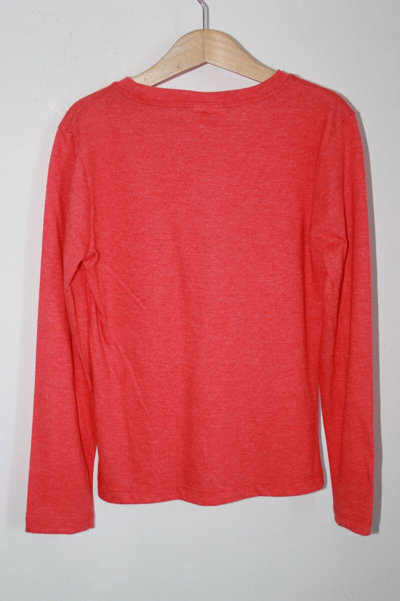 tweedehands-rood-shirt-lange-mouwen-complices-maat-140-meisje