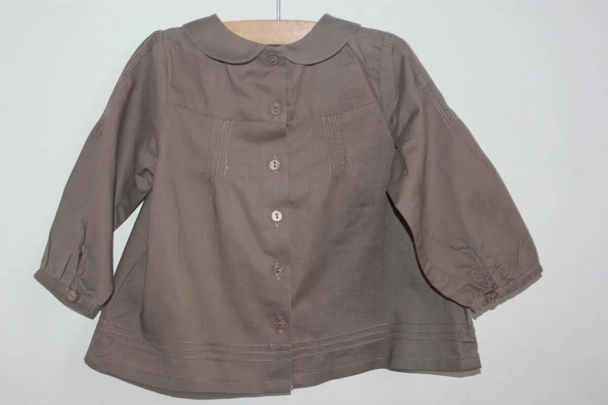 tweedehands-taupe-blouse-lange-mouwen-maat-68-baby-meisje-cyrillus