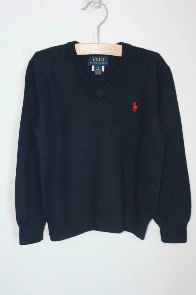 donkerblauwe-trui-v-hals-maat-104-ralph-lauren