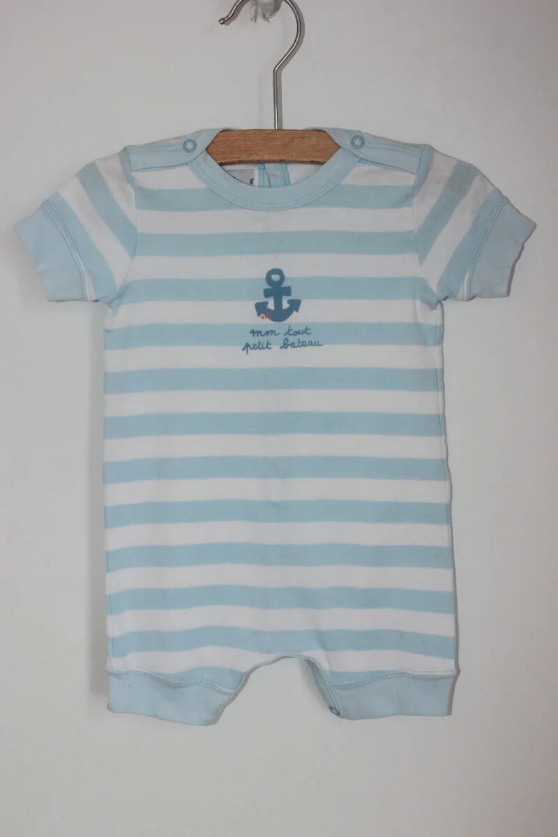 tweedehands-lichtblauw-wit-kort-gestreept-zomers-pakje-maat-62-petit-bateau