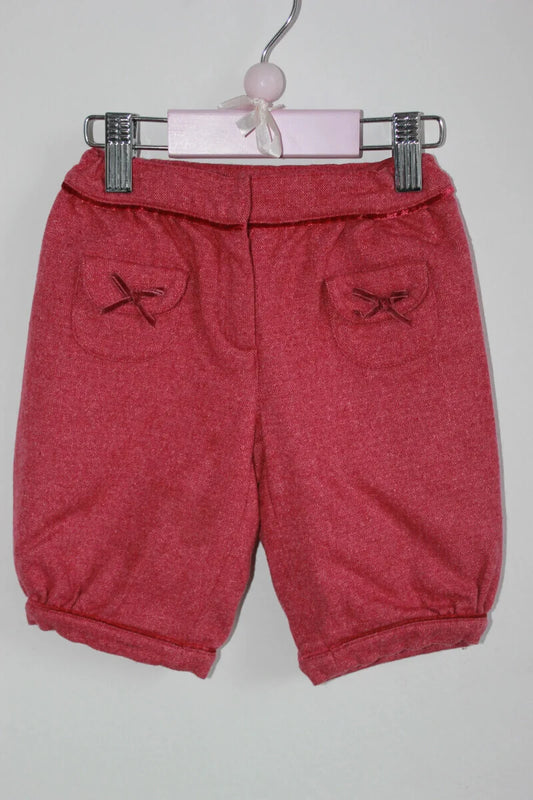 tweedehands roze winterse korte broek van jacadi in maat 80