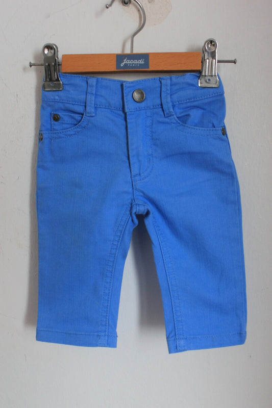 tweedehands unisex blauwe lange broek van jacadi in maat 68