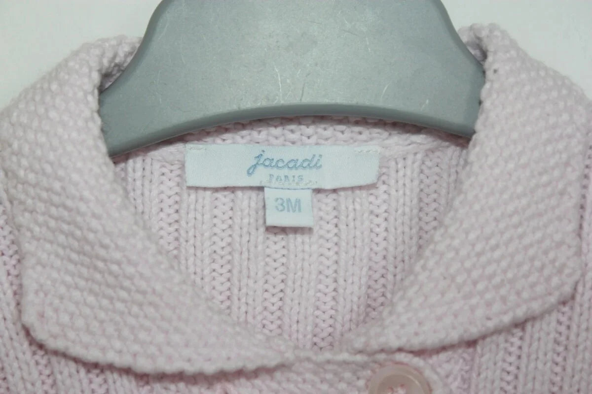 tweedehands roze lang vest van jacadi in maat 62 voor een baby meisje