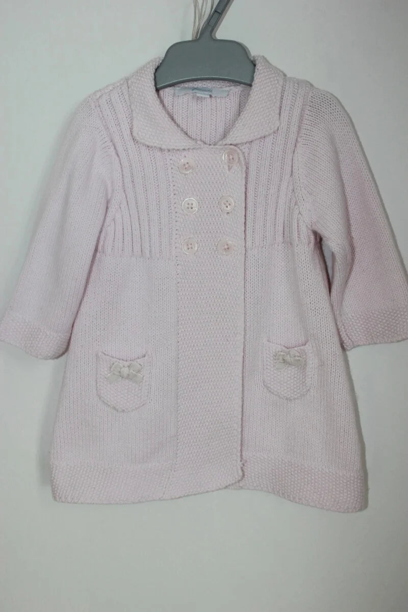 tweedehands roze lang vest van jacadi in maat 62 voor een baby meisje
