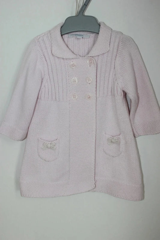 tweedehands roze lang vest van jacadi in maat 62 voor een baby meisje