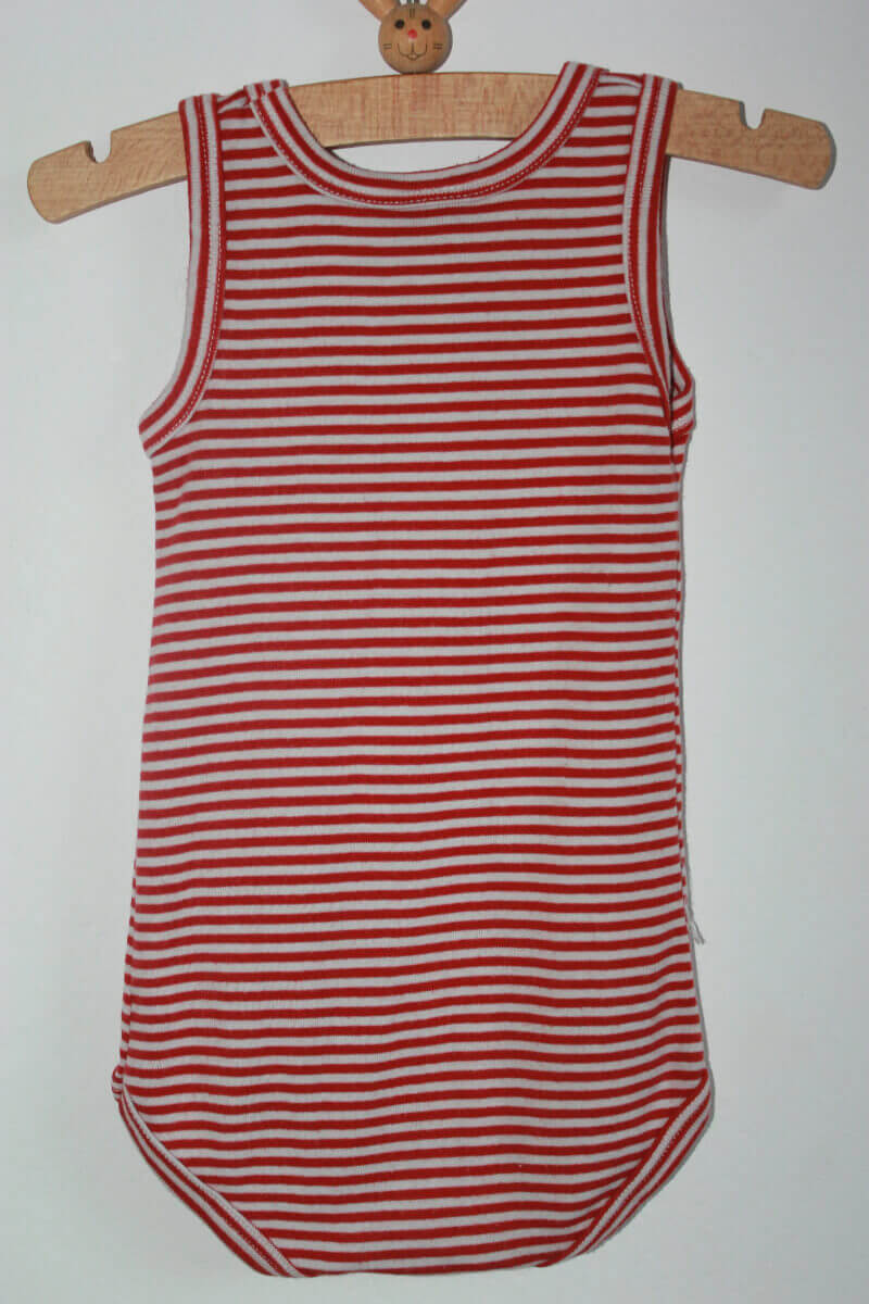 tweedehands-rood-wit-gestreepte-mouwloze-petit-bateau-romper-unisex-maat-74