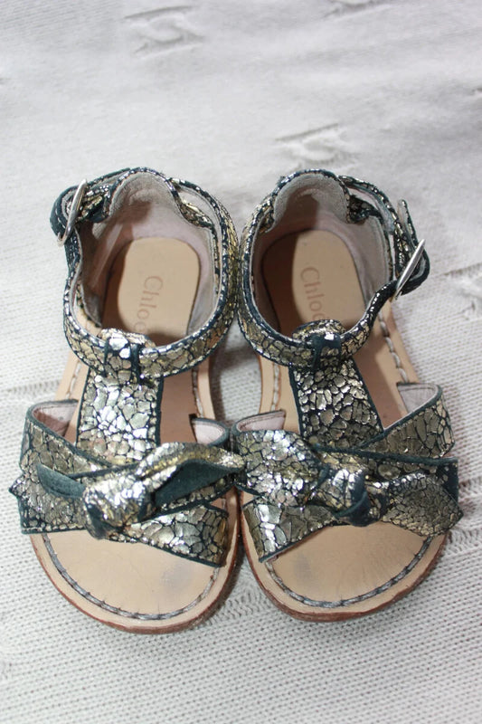 tweedehands-zwart-goud-leren-sandalen-chloe-maat-20-baby-meisje