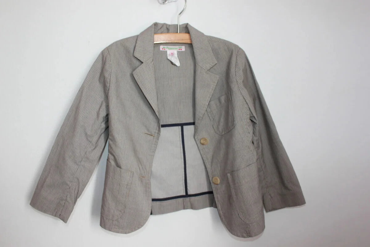 tweedehands-gestreepte-zomerse-blazer-maat-98-jongen-bonpoint