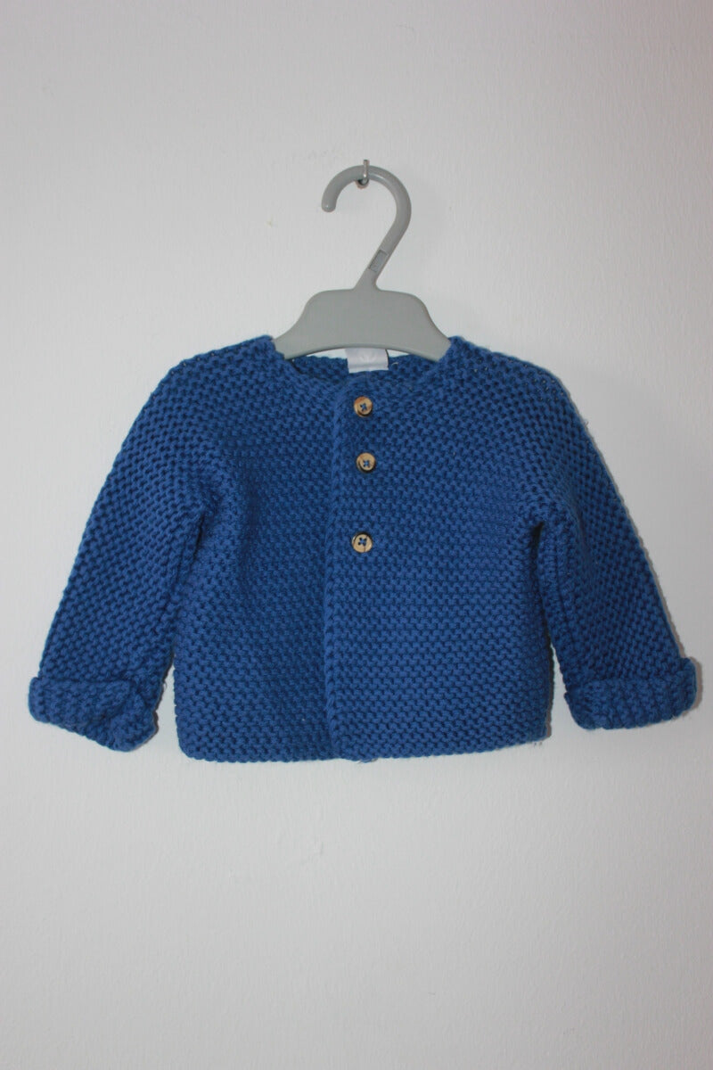 tweedehands-koningsblauw-vest-unisex-maat-62-petit-bateau-baby