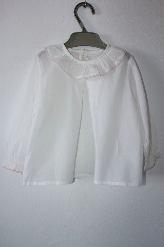 blouse-wit-roze-volantkraagje-lange-mouwen-maat-74-baby-class