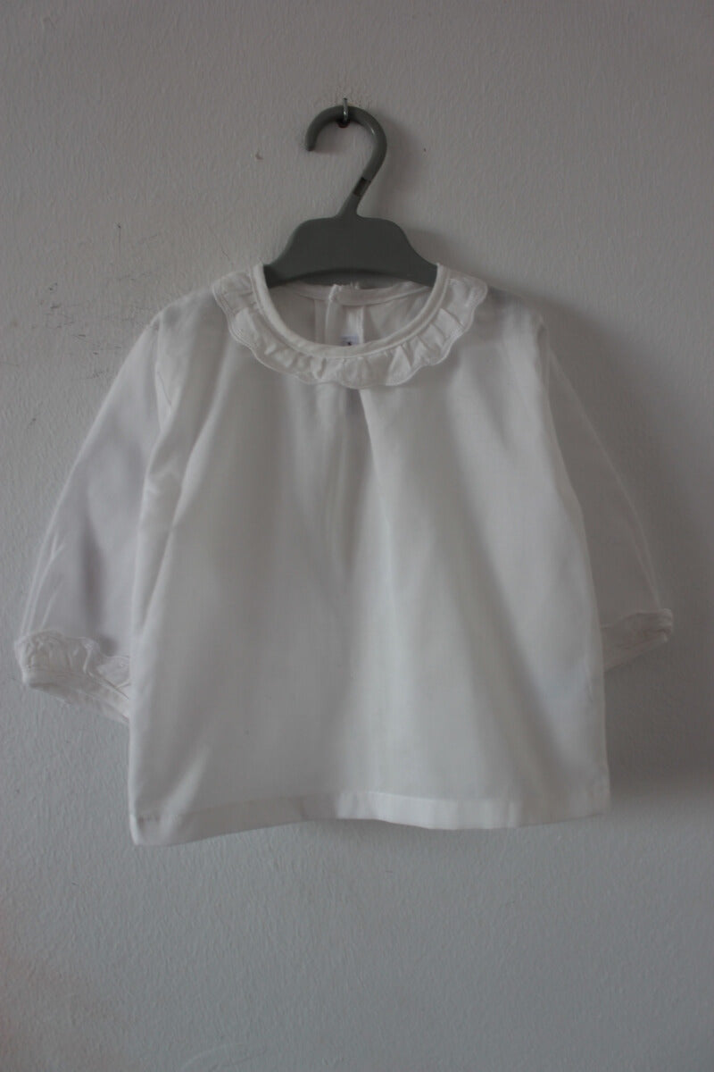 tweedehands-ecru-blouse-volantkraagje-maat-74-baby-meisje-calamaro