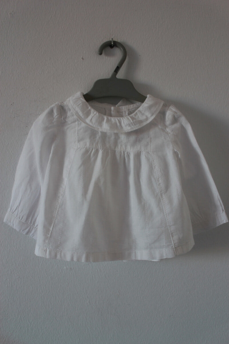 tweedehands-witte-blouse-volantkraag-maat-68-baby-meisje-charanga