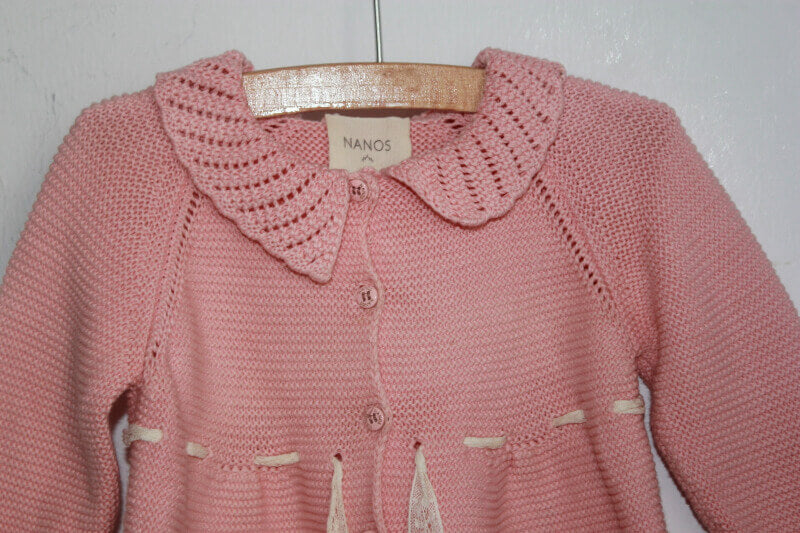 tweedehands-koraalroze-lang-vest-maat-74-baby-meisje-nanos