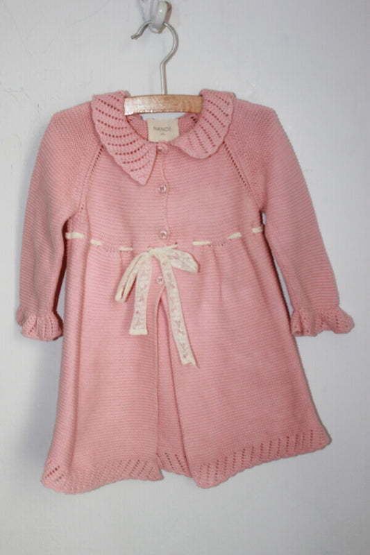 tweedehands-koraalroze-lang-vest-maat-74-baby-meisje-nanos